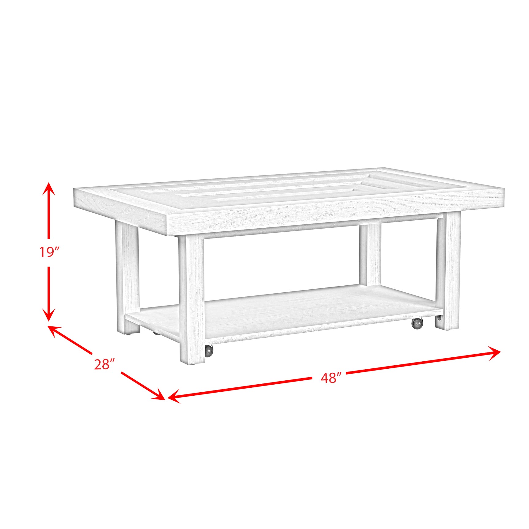 Avalanche Coffee Table in Antique White - Tampa Furniture Outlet