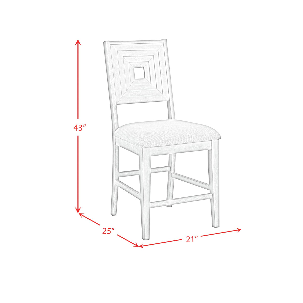 Avalanche Counter Side Chair in Antique White (2 Per Carton)