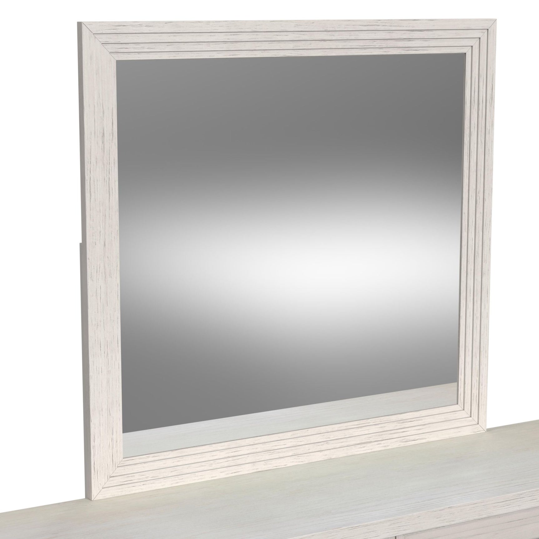 Avalanche Dresser and Mirror Set in Antique White - Tampa Furniture Outlet