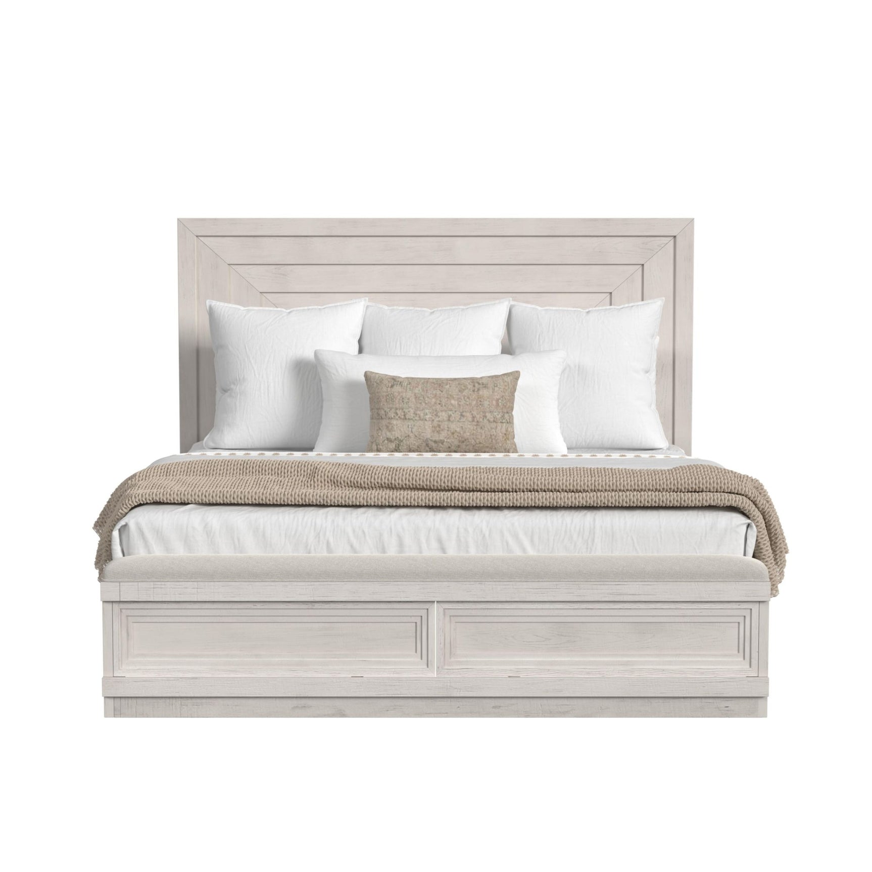 Avalanche King Storage Bed in Antique White