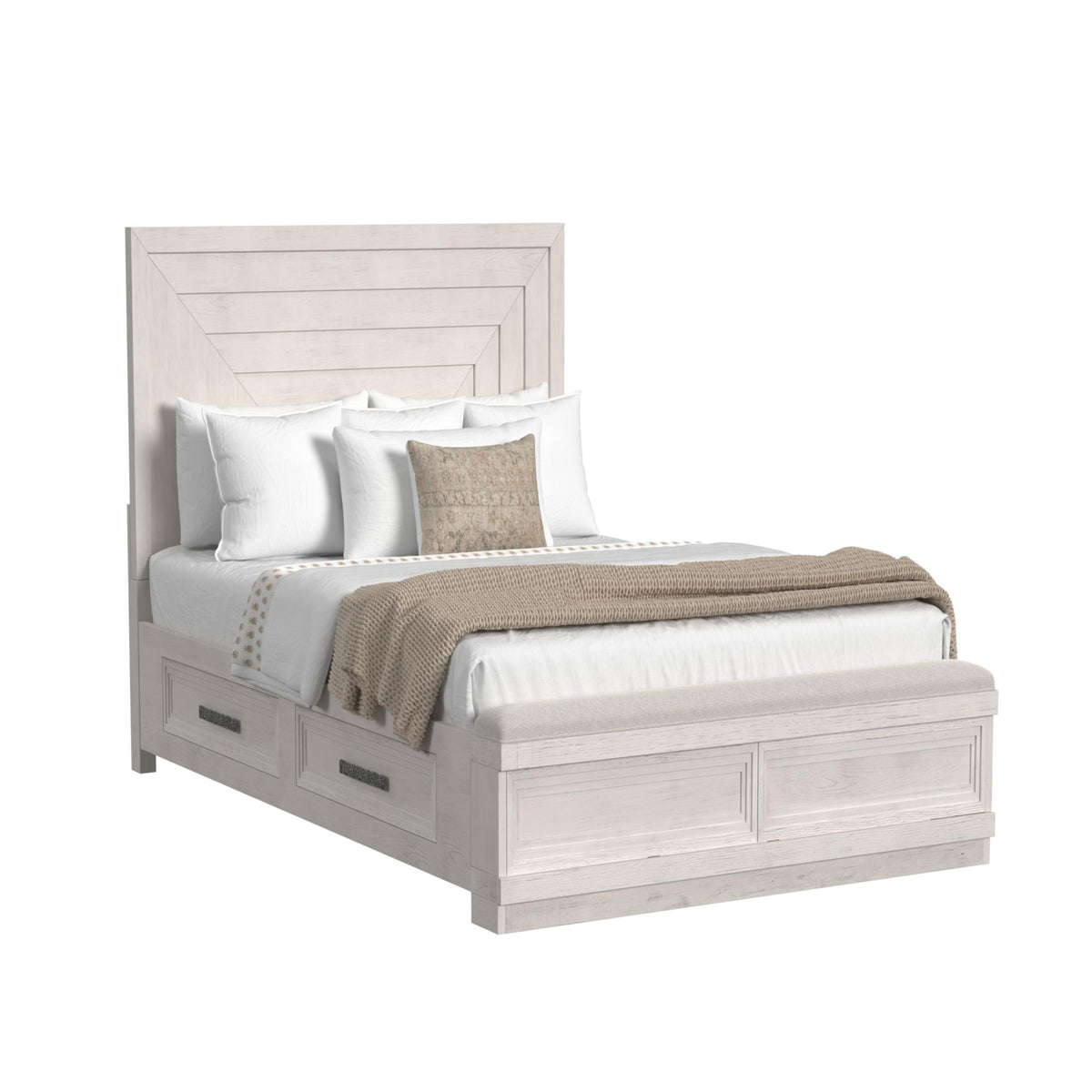 Avalanche Queen Storage Bed in Antique White