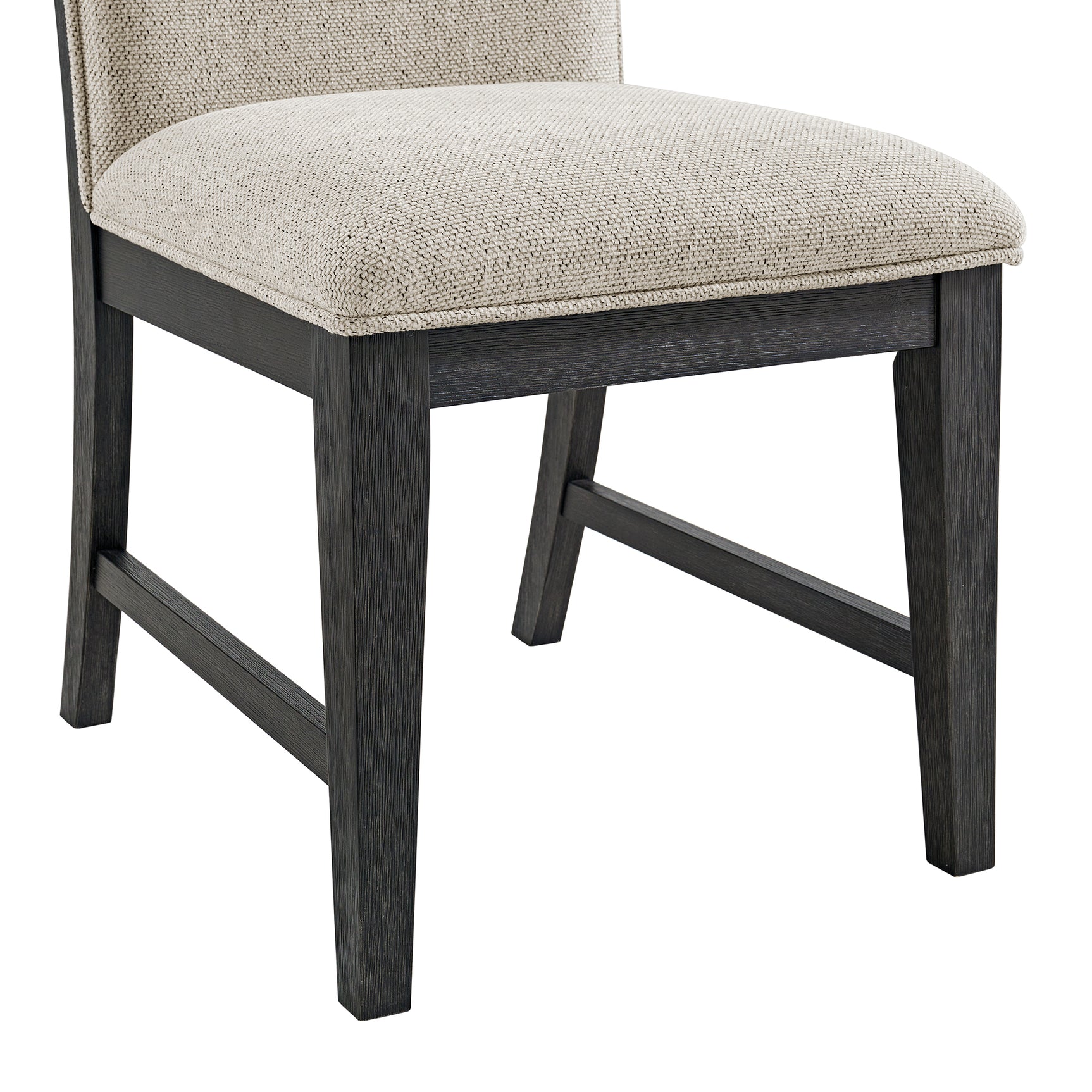 Axel Dining Chair with Light Grey Fabric in Espresso (2 Per Carton) - Tampa Furniture Outlet