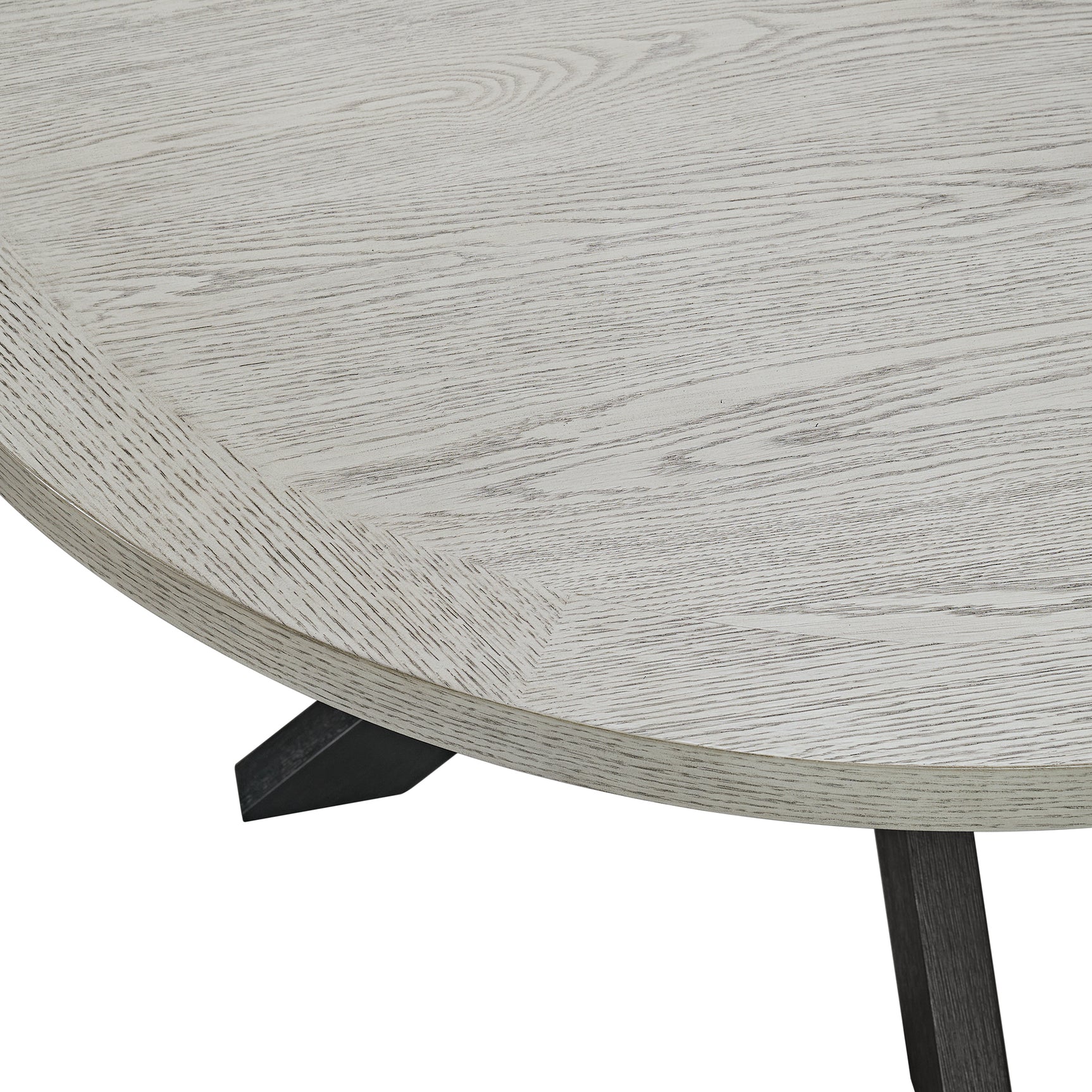 Axel Round Dining Table with Light Grey Top in Espresso - Tampa Furniture Outlet