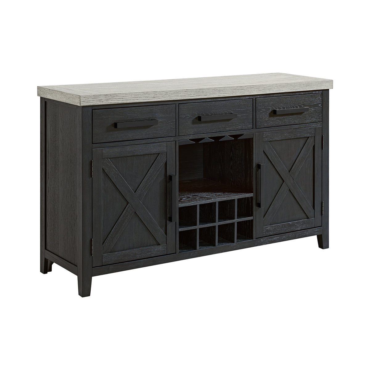 Axel Server in Light Grey and Espresso
