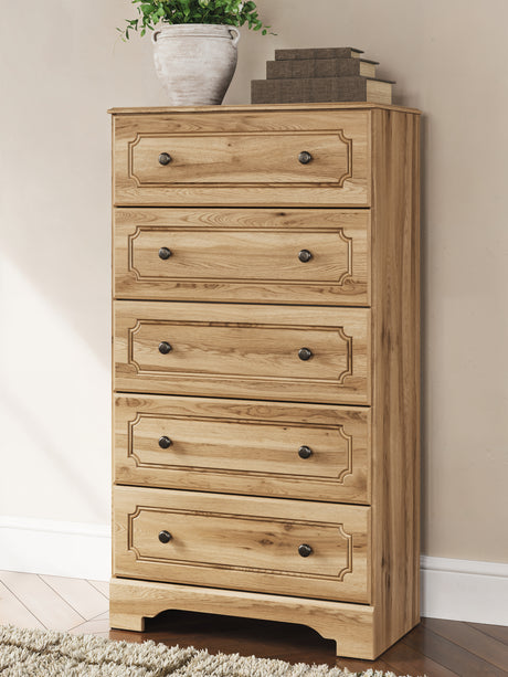 Tampa Furniture Outlet - Ashley Furniture - Aleaport Bedroom - One Drawer Night Stand / Warm Brown - PCB1075-91