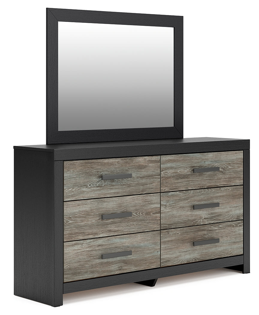 Tampa Furniture Outlet - Ashley Furniture - Broachmyn Bedroom - Dresser and Mirror / Black/Gray - PCB1118B1