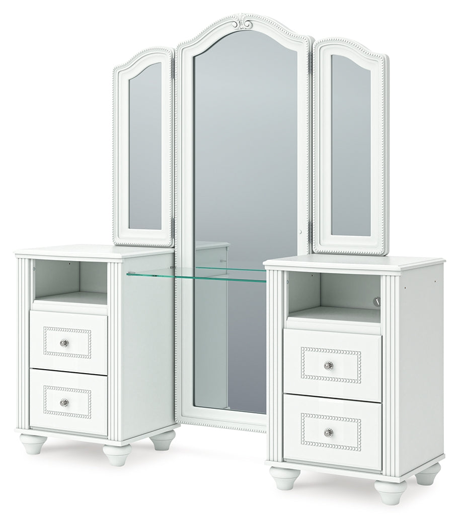 Kozlani Vanity with Mirror - Tampa Furniture Outlet