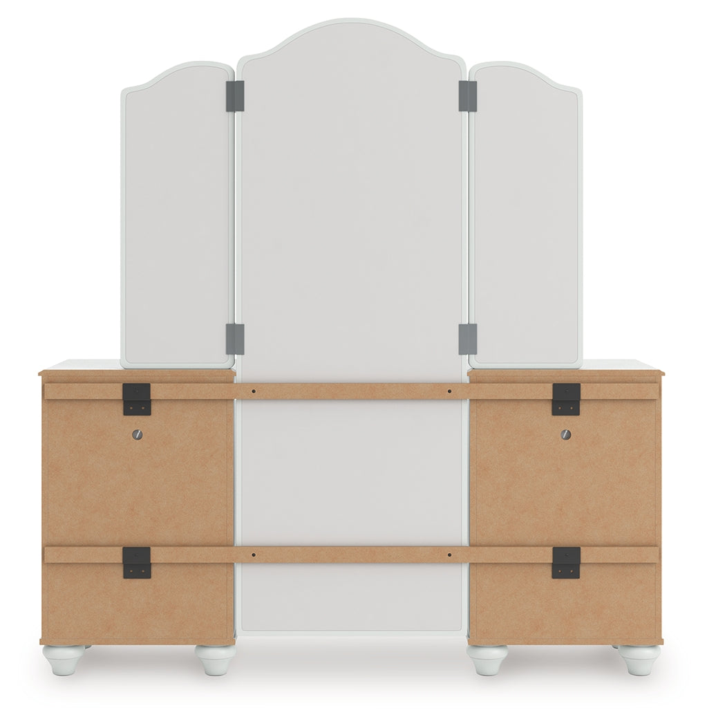 Kozlani Vanity with Mirror - Tampa Furniture Outlet