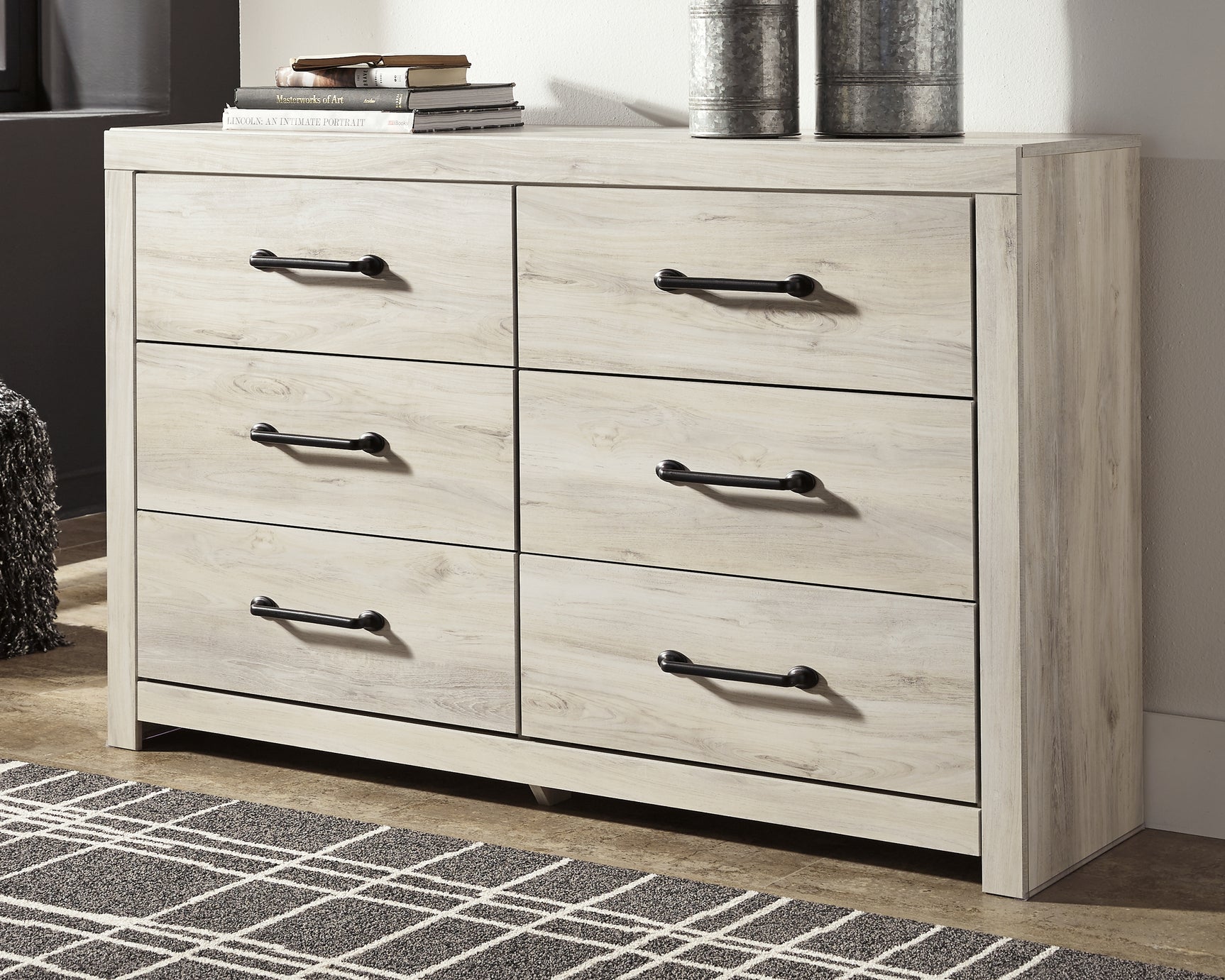 Tampa Furniture Outlet - Ashley Furniture - Cambeck Bedroom - Full Panel Bed with 4 Storage Drawers / Whitewash - B192B34