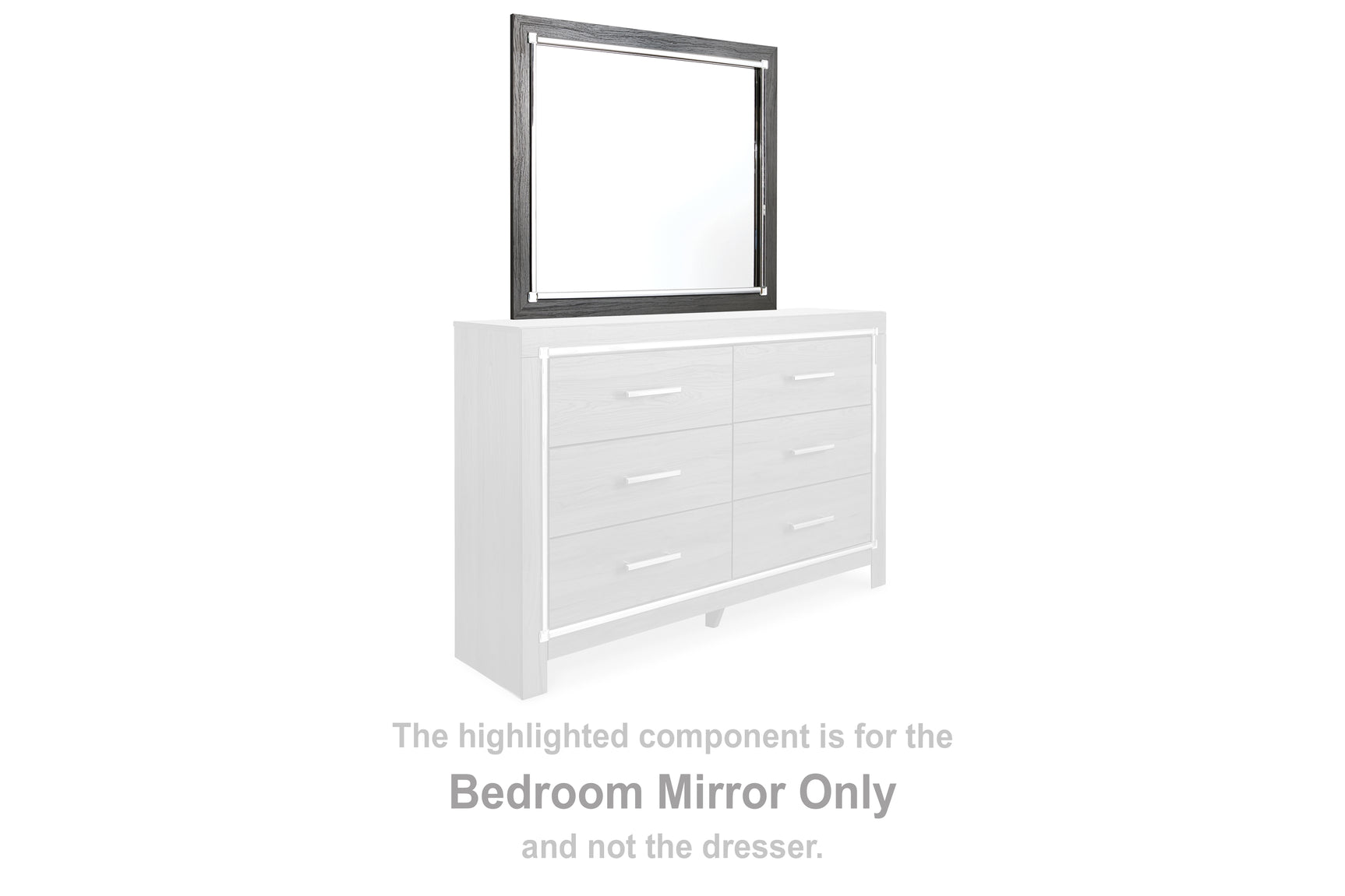 Tampa Furniture Outlet - Ashley Furniture - Lodanna Bedroom - Bedroom Mirror / Gray - B214-36