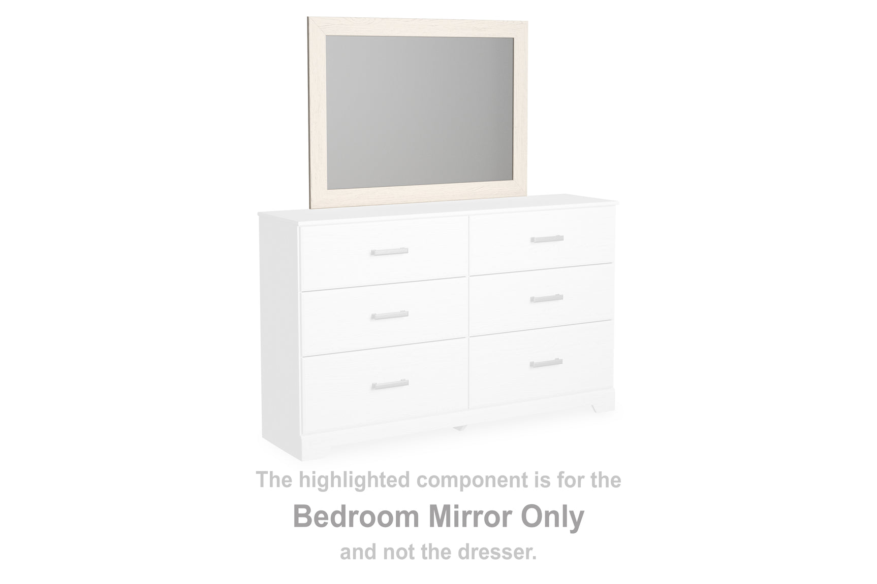 Tampa Furniture Outlet - Ashley Furniture - Stelsie Bedroom - Bedroom Mirror / White - B2588-36