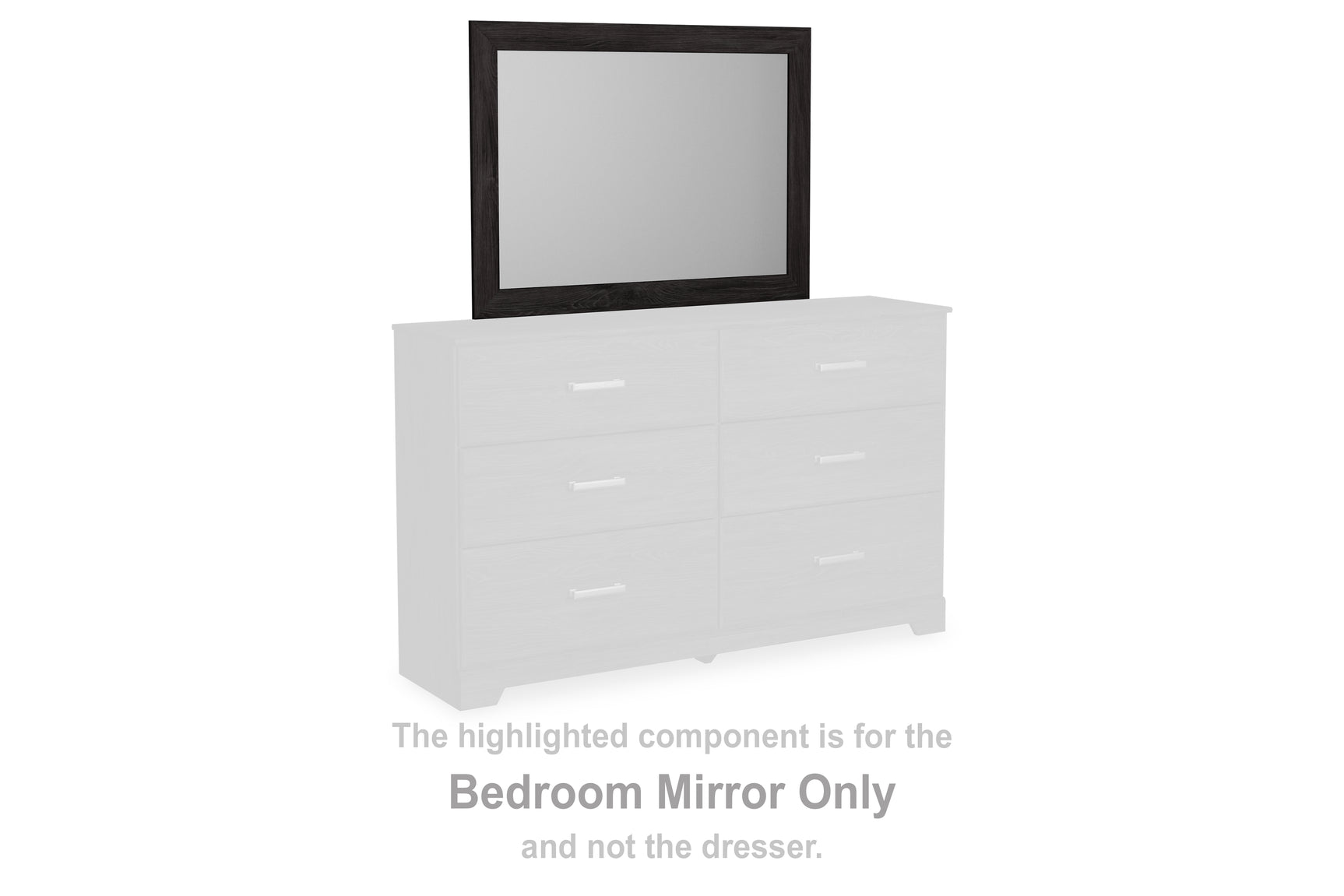 Tampa Furniture Outlet - Ashley Furniture - Belachime Bedroom - Bedroom Mirror / Charcoal - B2589-36