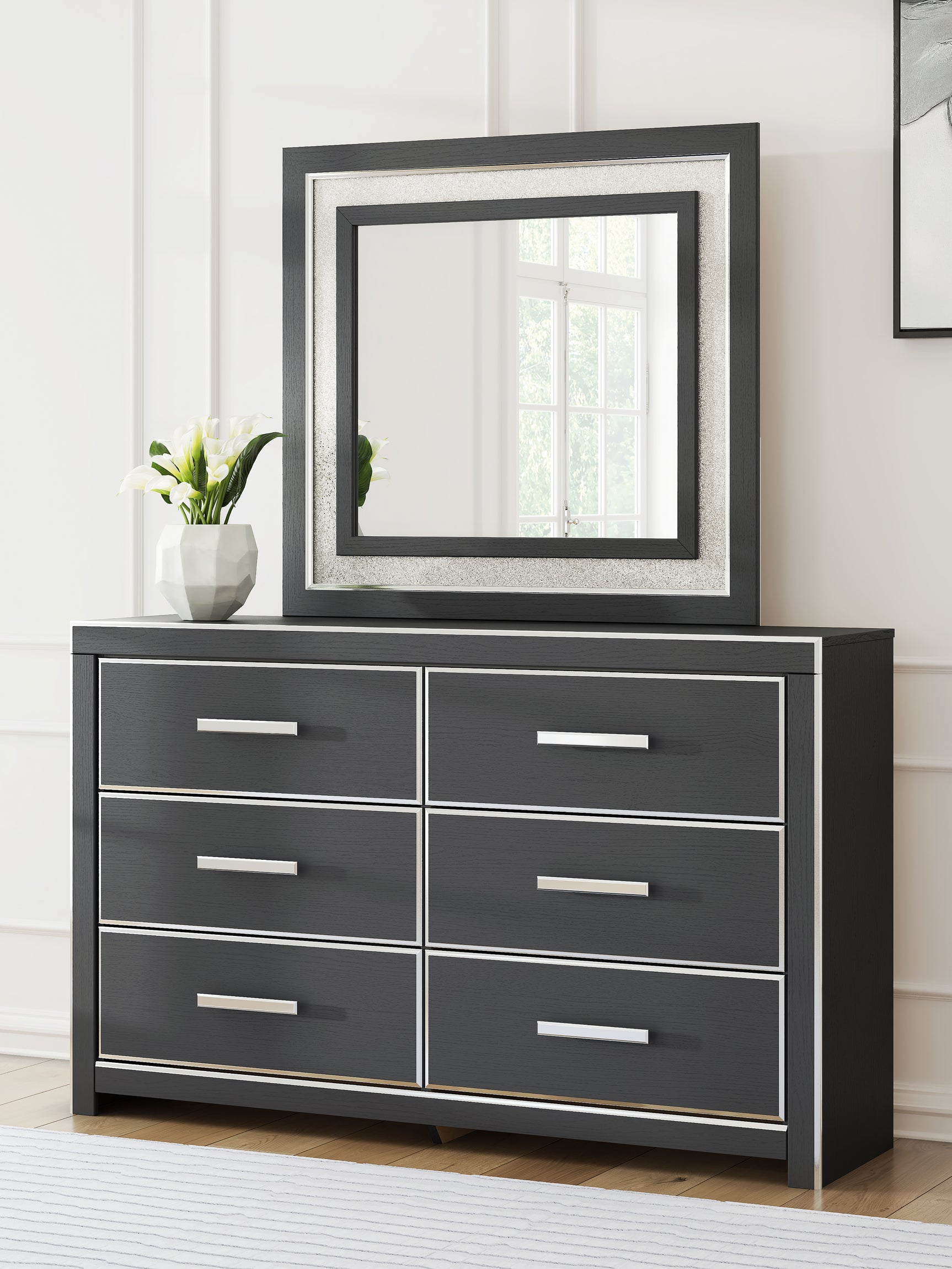 Tampa Furniture Outlet - Ashley Furniture - Zuraleus Bedroom - Dresser and Mirror / Black - PCB3380B1