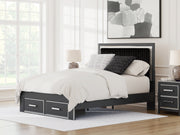 Tampa Furniture Outlet - Ashley Furniture - Zuraleus Bedroom - Queen Upholstered Panel Storage Bed / Black - PCB3380B4