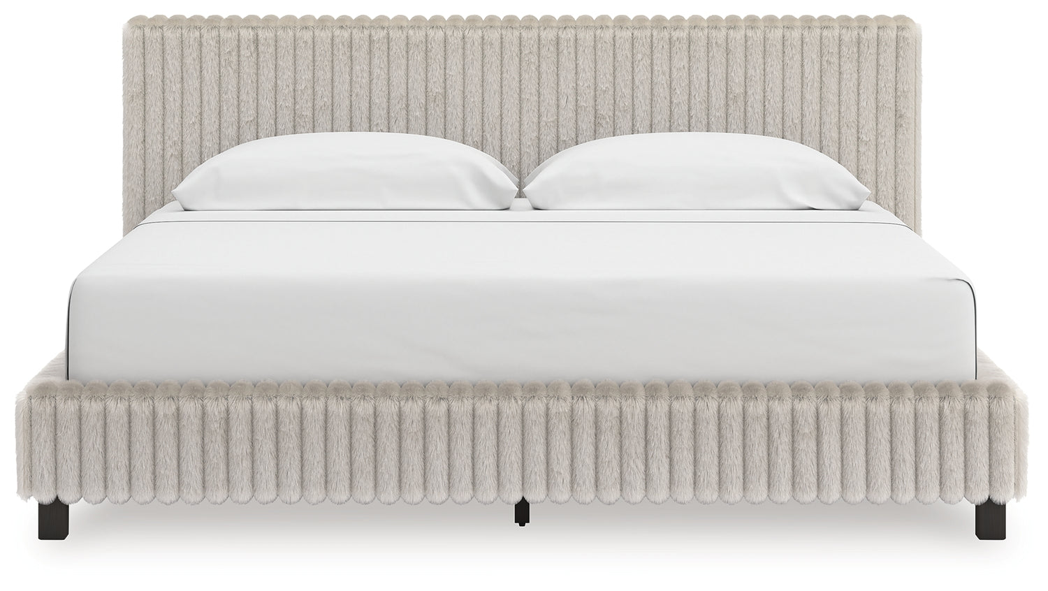 Tampa Furniture Outlet - Ashley Furniture - Zuraleus Bedroom - California King Upholstered Bed / White - PCB3381B14