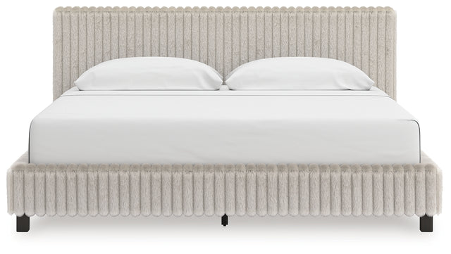 Tampa Furniture Outlet - Ashley Furniture - Zuraleus Bedroom - California King Upholstered Bed / White - PCB3381B14