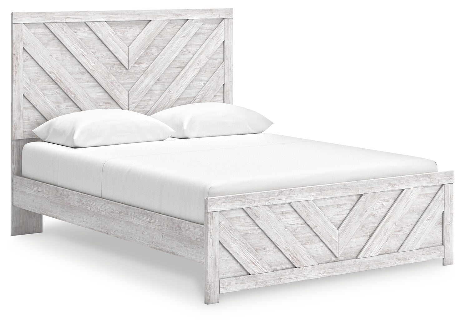 Tampa Furniture Outlet - Ashley Furniture - Cayboni Bedroom - King Panel Bed / Whitewash - B3788B7