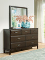 Tampa Furniture Outlet - Ashley Furniture - Vanmore Bedroom - Dresser and Mirror / Dark Brown - B479B1