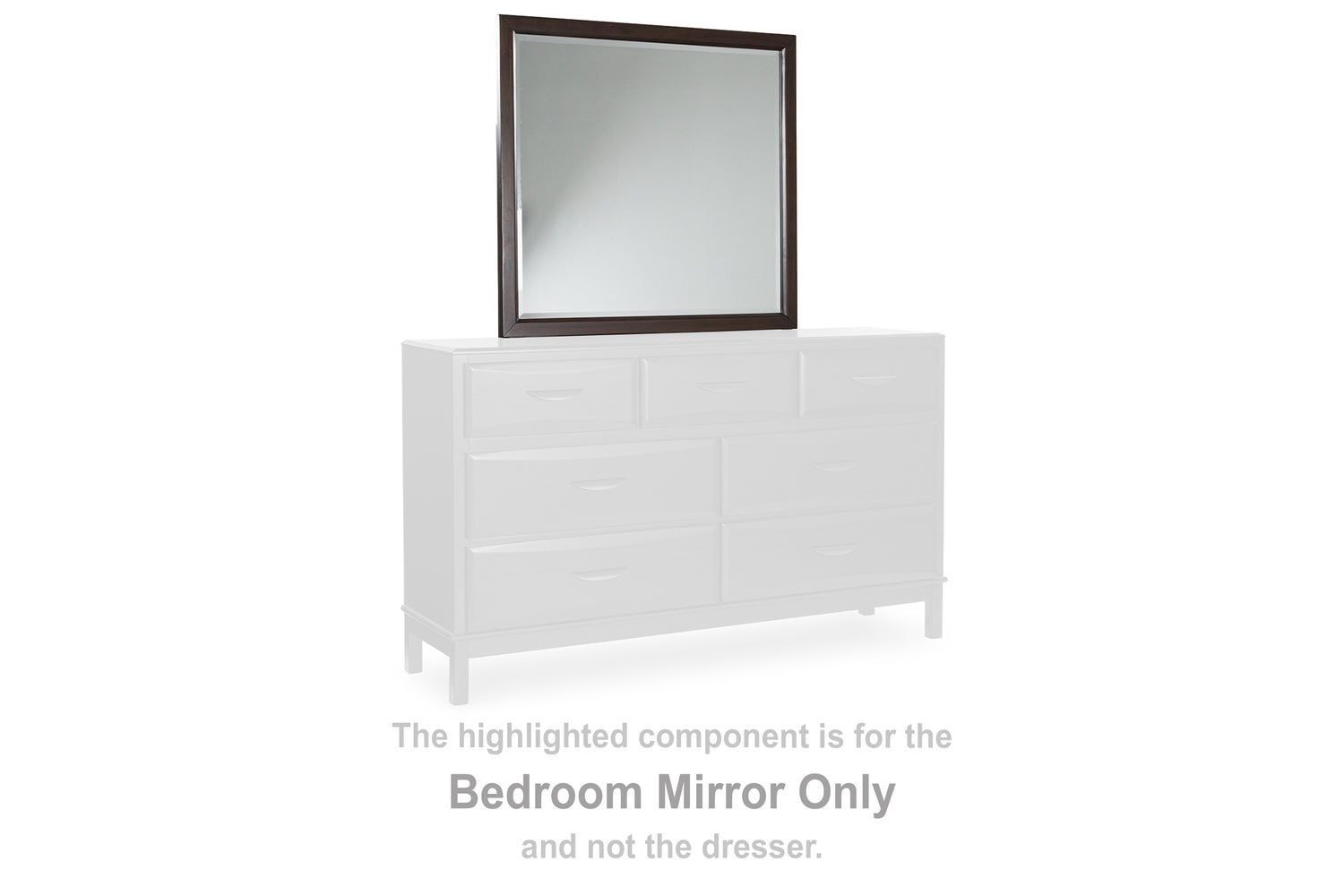 Tampa Furniture Outlet - Ashley Furniture - Vanmore Bedroom - Bedroom Mirror / Dark Brown - B479-36