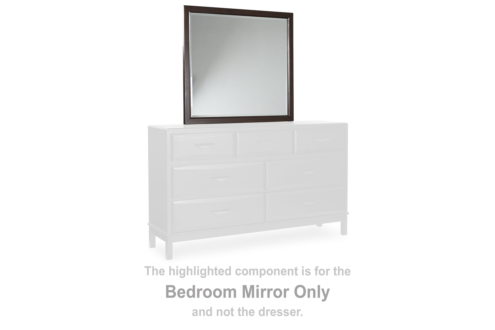 Tampa Furniture Outlet - Ashley Furniture - Vanmore Bedroom - Bedroom Mirror / Dark Brown - B479-36