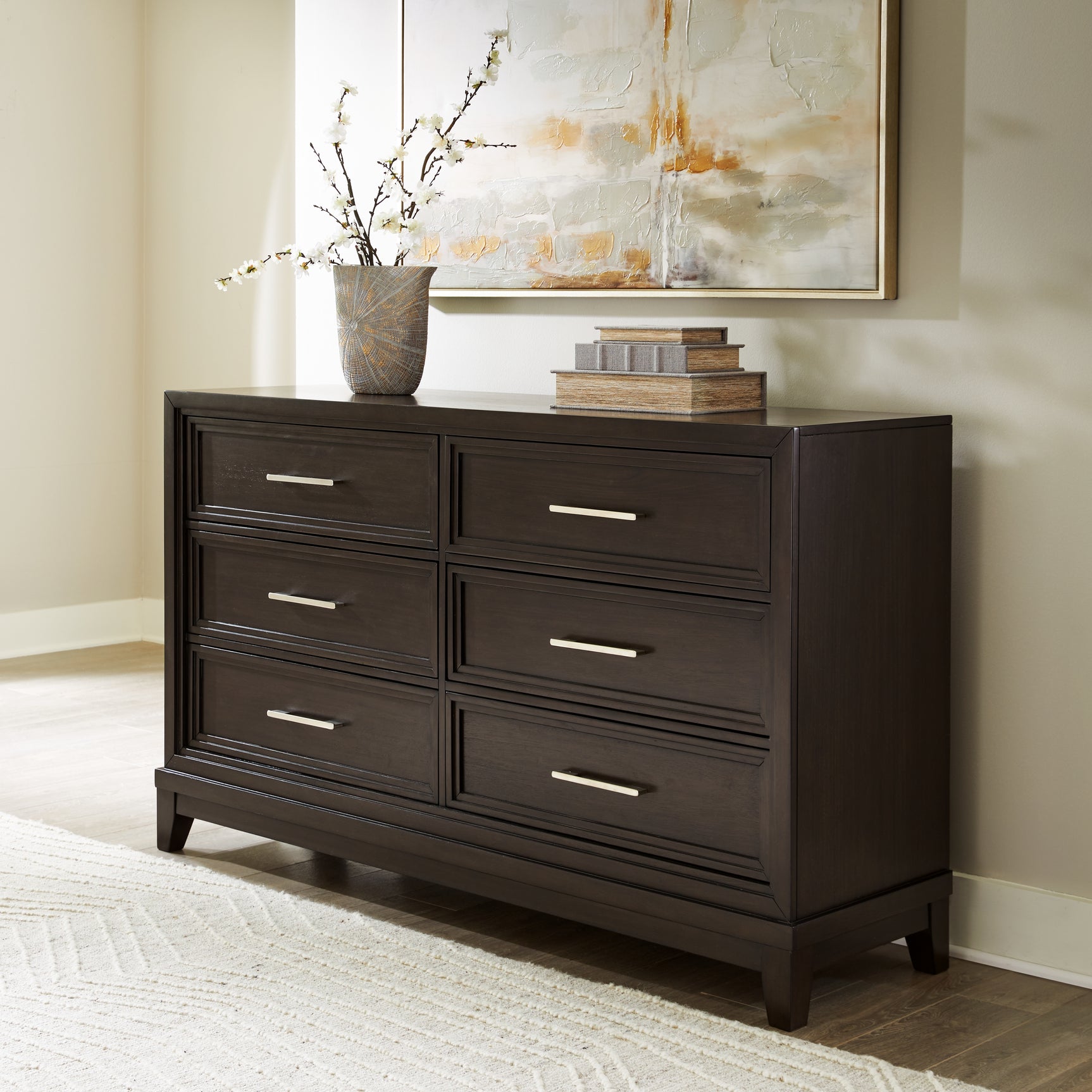 Tampa Furniture Outlet - Ashley Furniture - Neymorton Bedroom - California King Upholstered Panel Bed / Dark Grayish Brown - B618B5