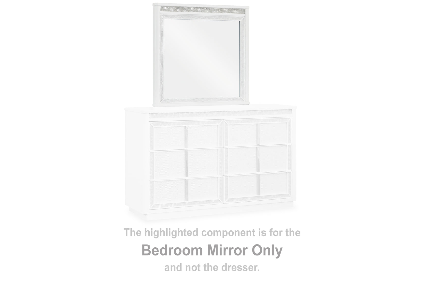 Tampa Furniture Outlet - Ashley Furniture - Chalanna Bedroom - Bedroom Mirror / White - B822-36