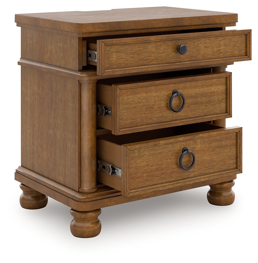 Tampa Furniture Outlet - Ashley Furniture - Rowlenstown Bedroom - Three Drawer Night Stand / Brown - PCB824-93