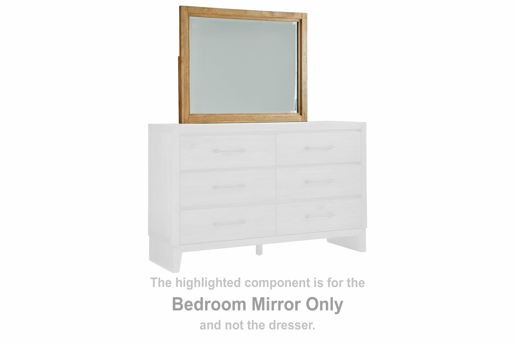 Tampa Furniture Outlet - Ashley Furniture - Sherbana Bedroom - Bedroom Mirror / Light Brown - B833-36