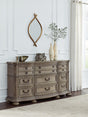 Tampa Furniture Outlet - Ashley Furniture - Ardenfield Bedroom - California King Upholstered Sleigh Bed / Light Brown - B944B5