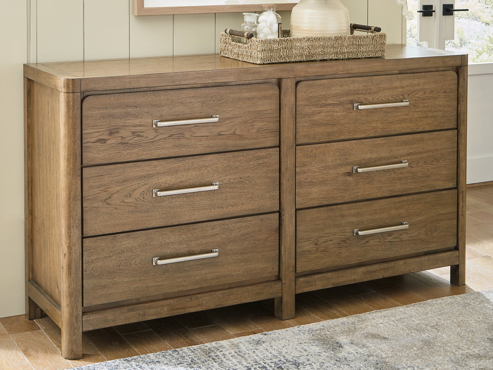 Tampa Furniture Outlet - Ashley Furniture - Cabalynn Bedroom - Five Drawer Chest / Light Brown - B974-46