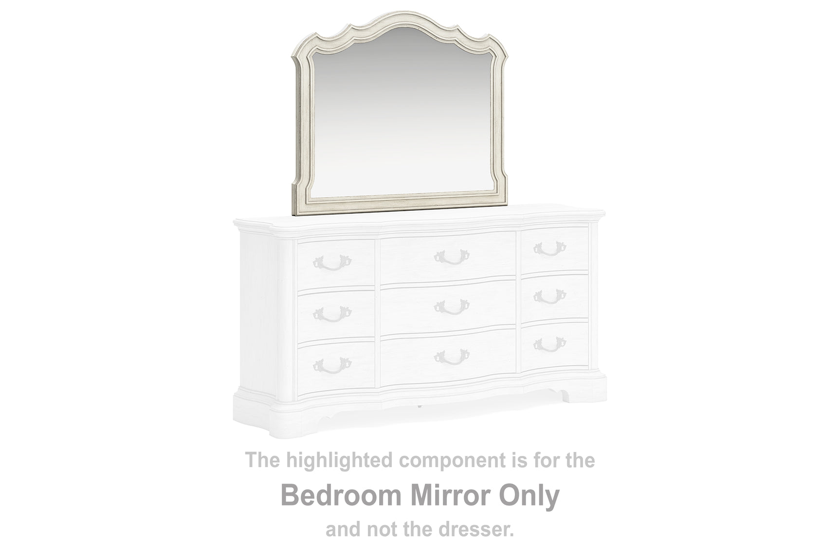 Tampa Furniture Outlet - Ashley Furniture - Arlendyne Bedroom - Bedroom Mirror / Antique White - B980-36