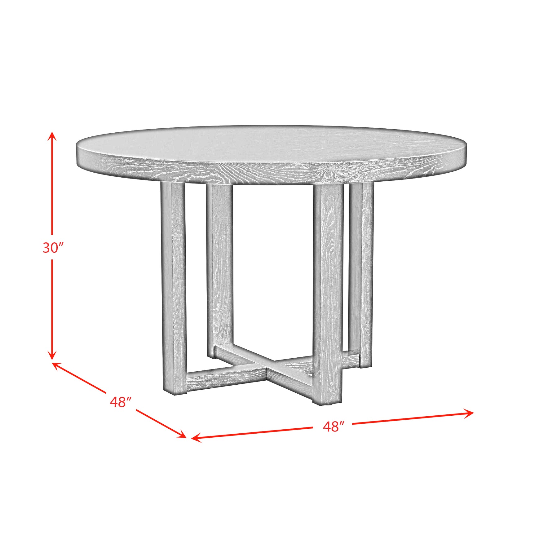 Bahama Breeze 47.5" Round Dining Table in Black - Tampa Furniture Outlet