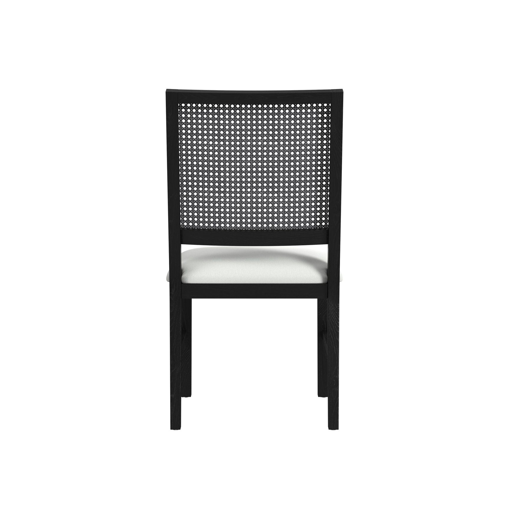 Bahama Breeze Dining Chair with White Fabric in Black (2 Per Carton) - Tampa Furniture Outlet