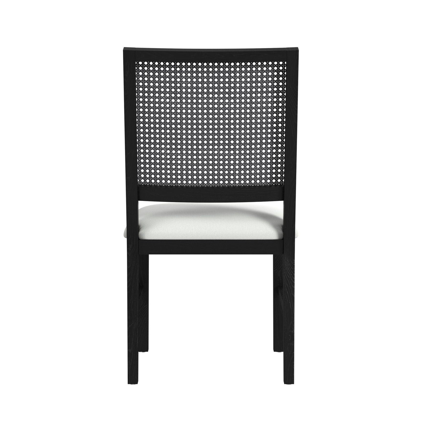 Bahama Breeze Dining Chair with White Fabric in Black (2 Per Carton)