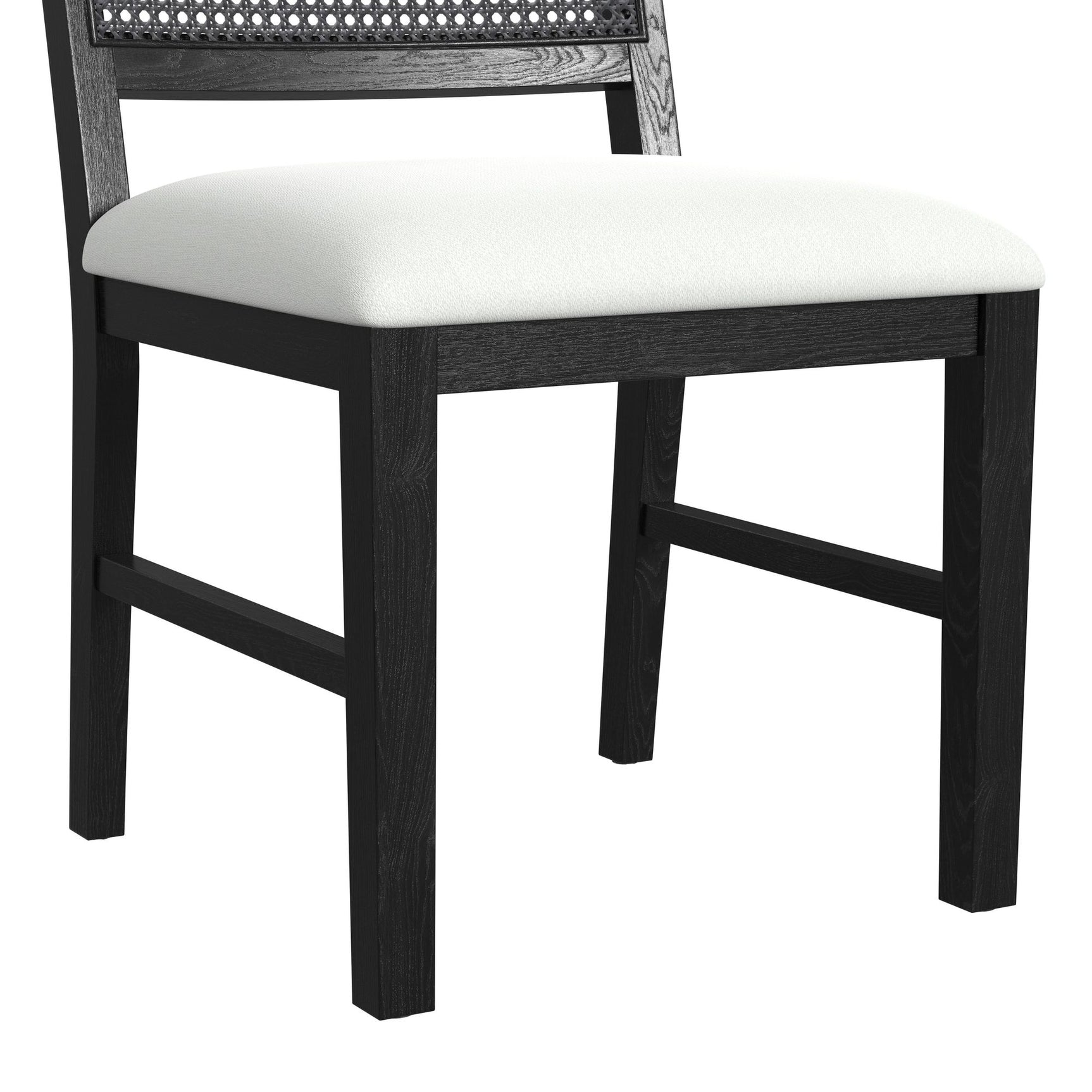 Bahama Breeze Dining Chair with White Fabric in Black (2 Per Carton) - Tampa Furniture Outlet