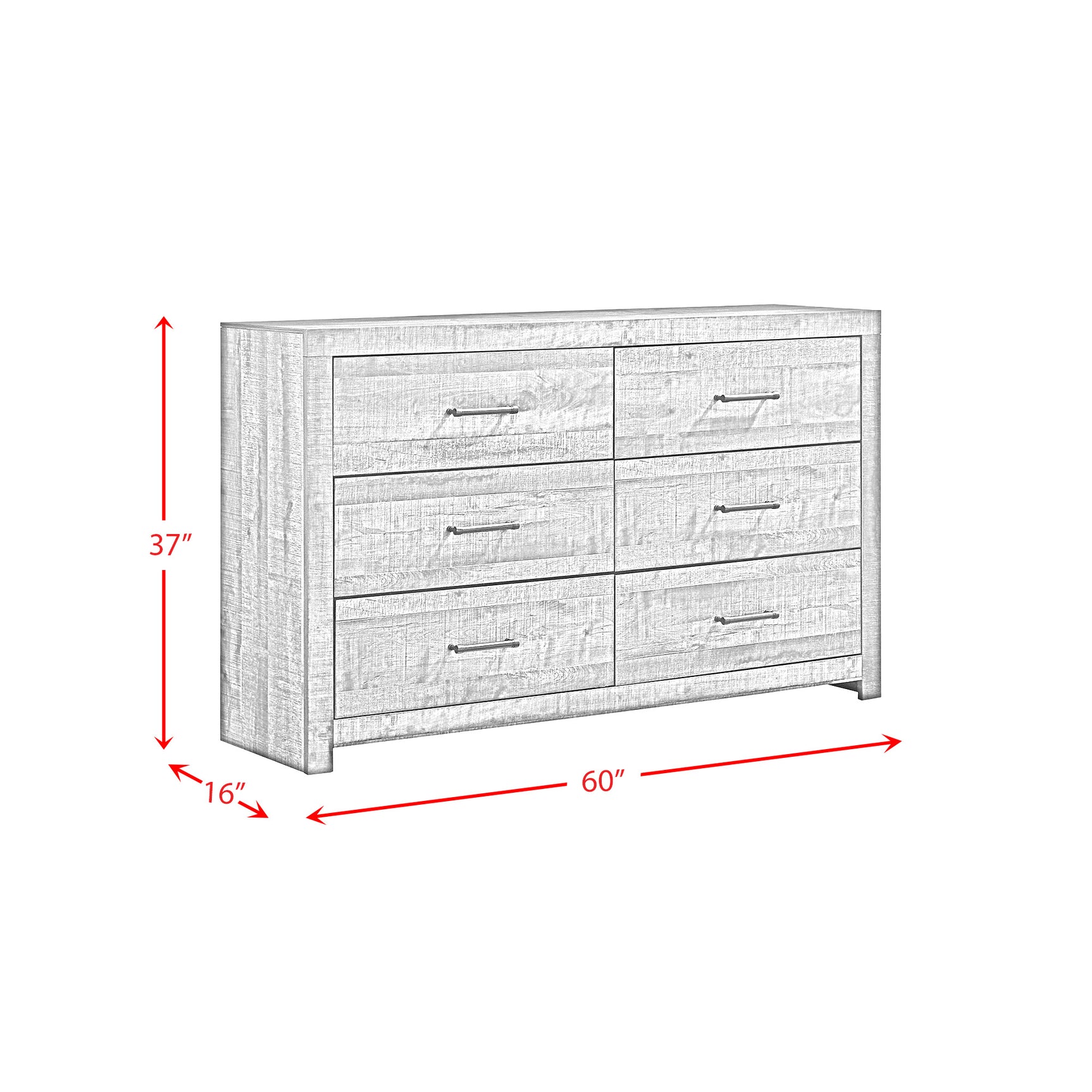 Bailey Dresser Drift Finish - Tampa Furniture Outlet