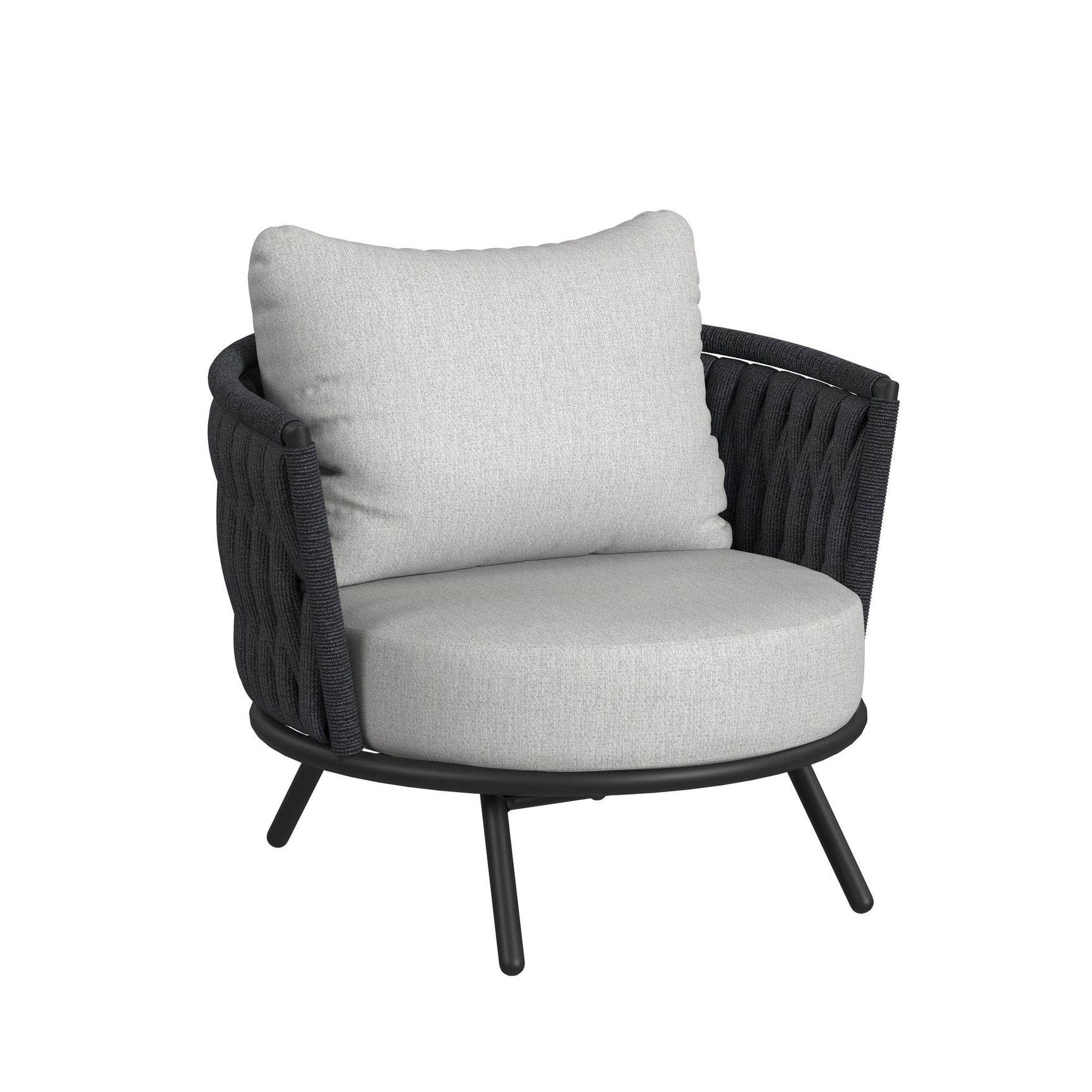 Bali Chairs with Olefin Grey in Dark Grey (2 Per Carton) - Tampa Furniture Outlet