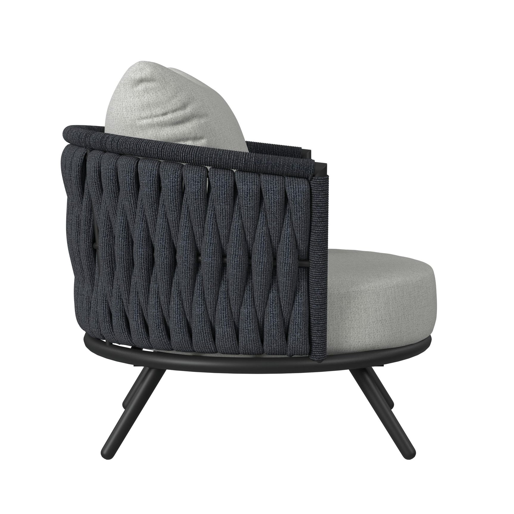 Bali Chairs with Olefin Grey in Dark Grey (2 Per Carton) - Tampa Furniture Outlet