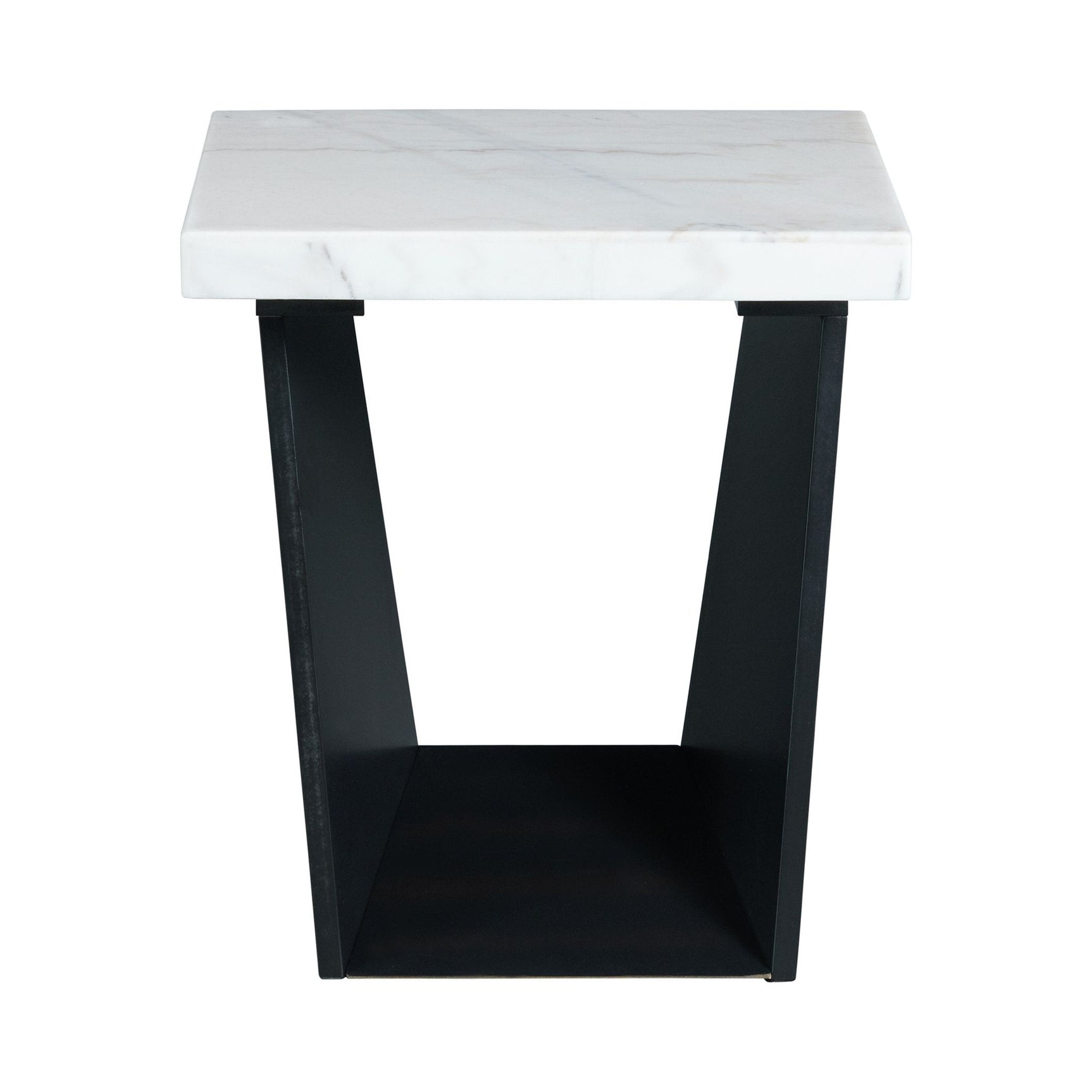 Beckley End Table Complete in White Marble Top