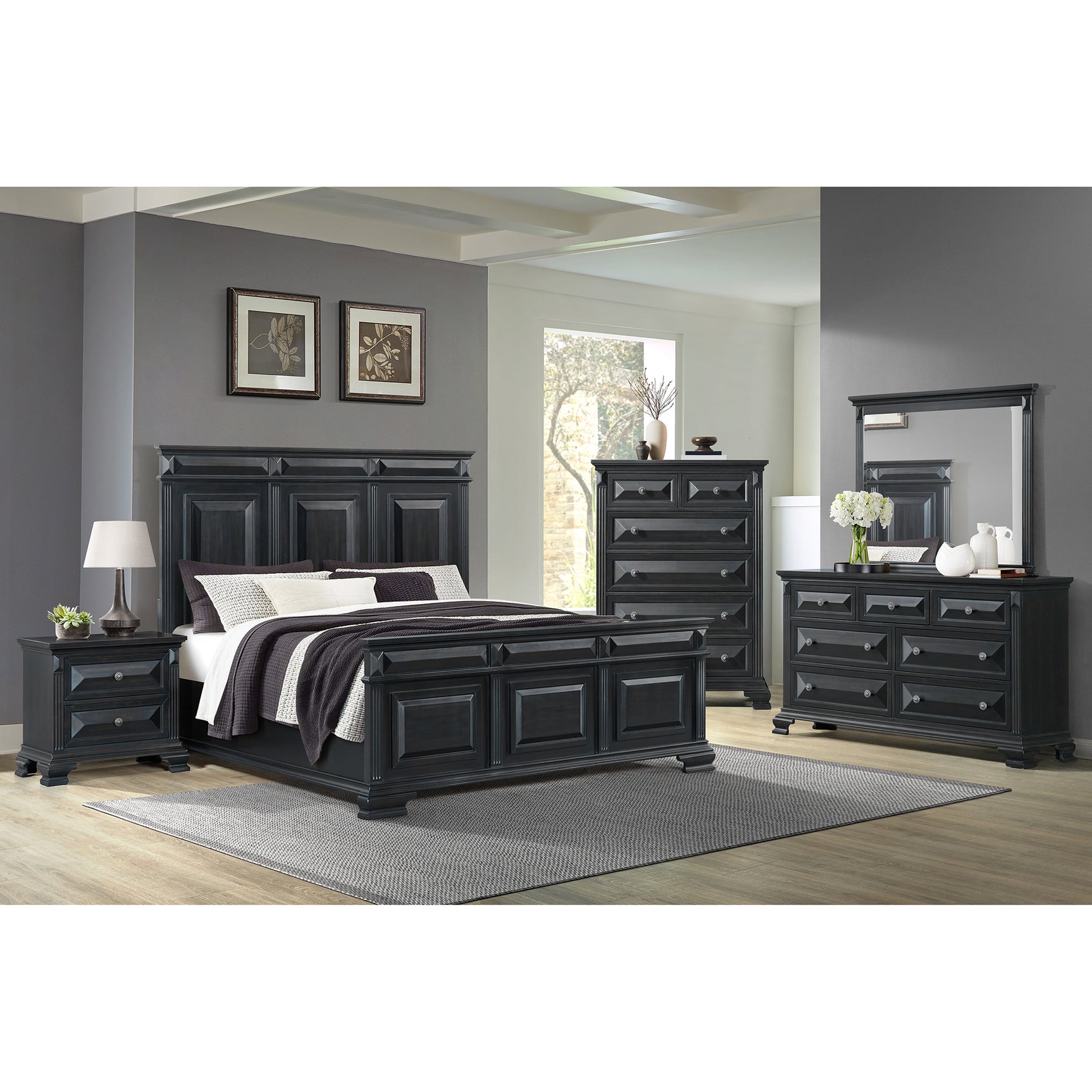 Bridgestone 6-Drawer Chest in Black – SKU B-10980-8-CH | Elements