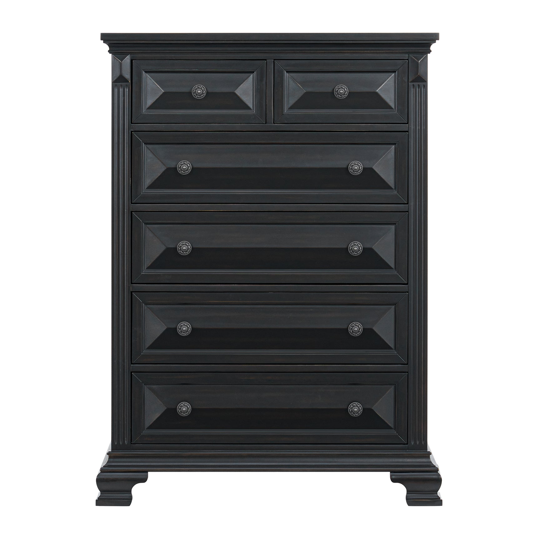 Bridgestone 6-Drawer Chest in Black - Tampa Furniture Outlet