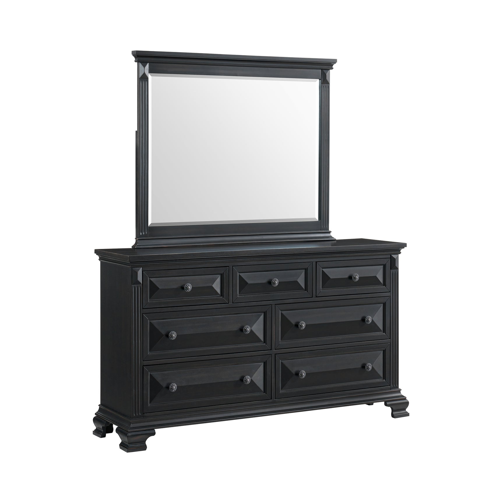 Bridgestone Dresser and Mirror Set in Black