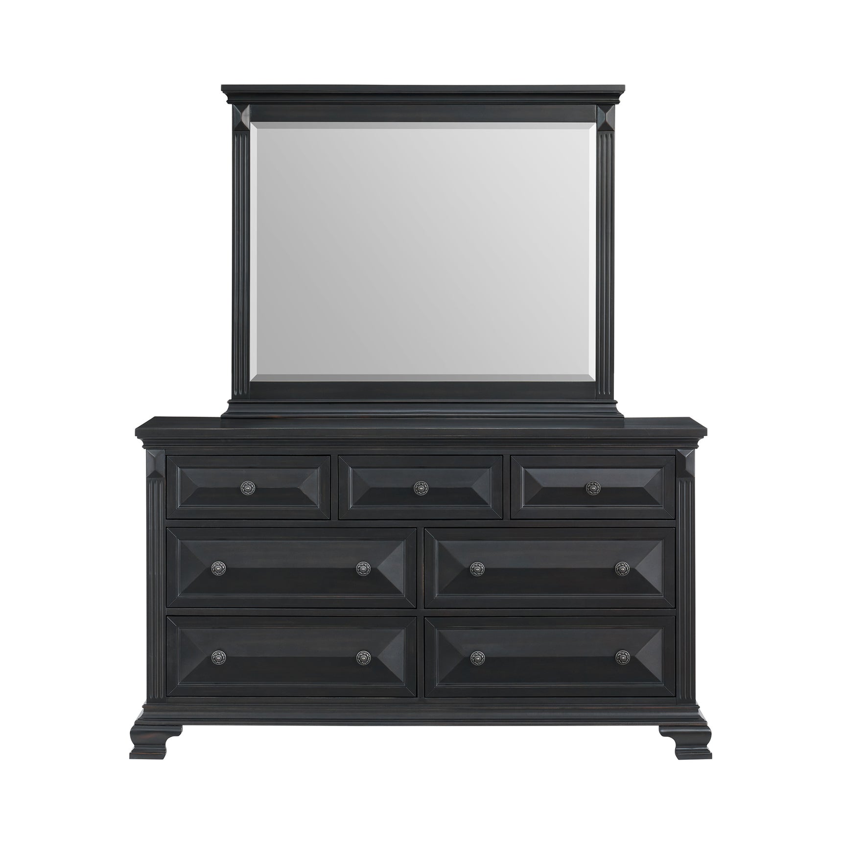 Bridgestone Dresser and Mirror Set in Black