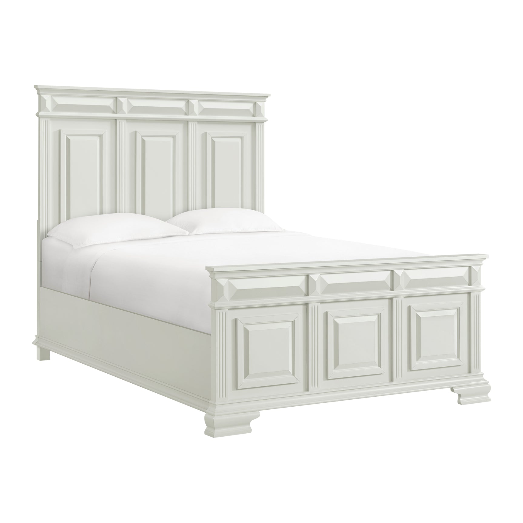 Bridgestone Queen Panel Bed in Antique White - Tampa Furniture Outlet