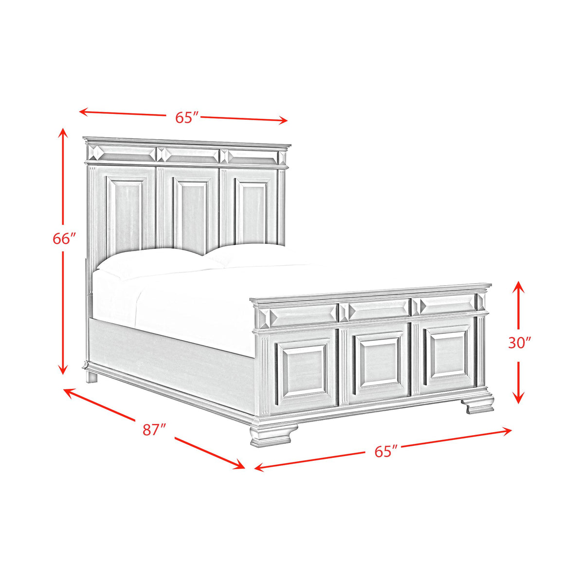 Bridgestone Queen Panel Bed in Black