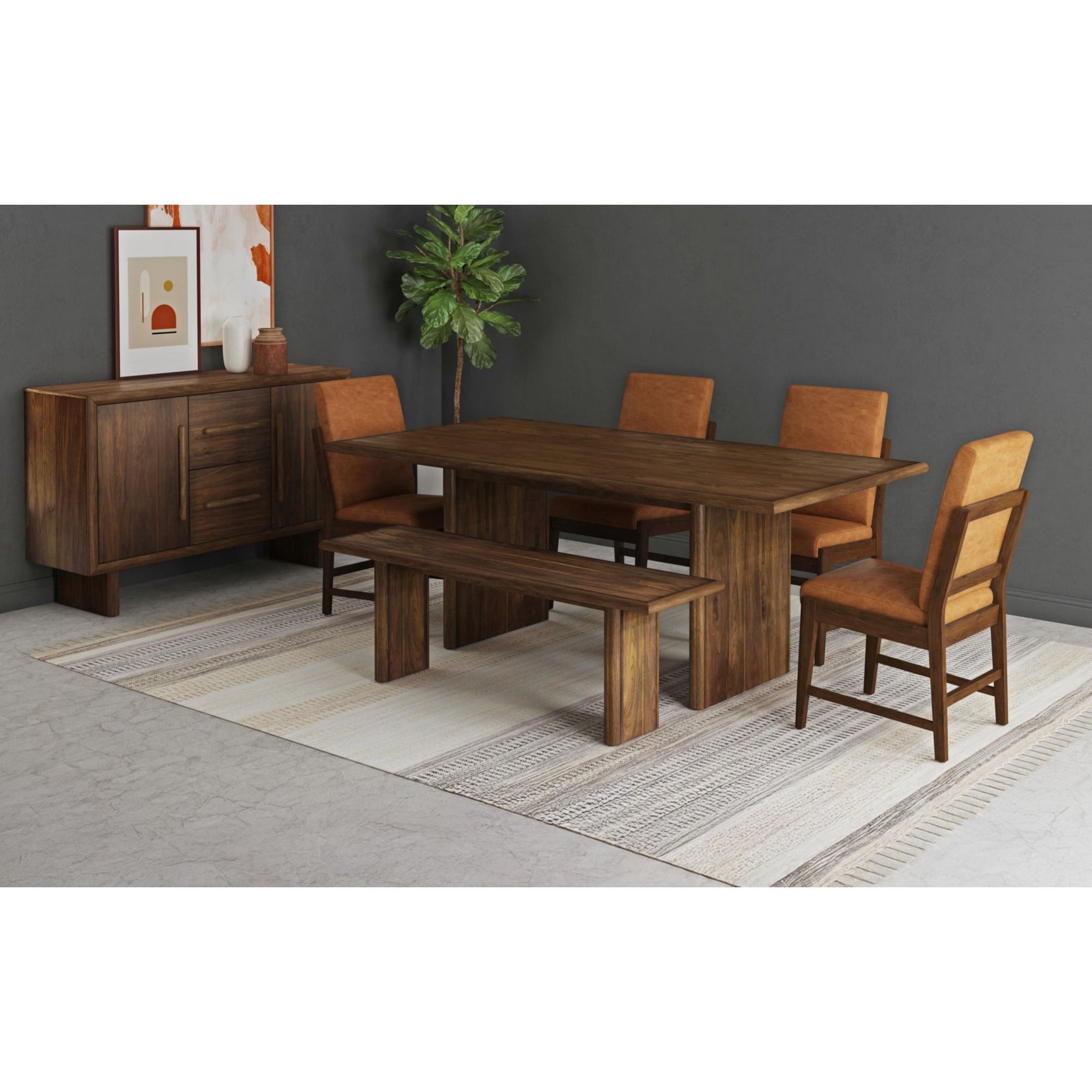 Brisbane Dining Table in Brown - Tampa Furniture Outlet