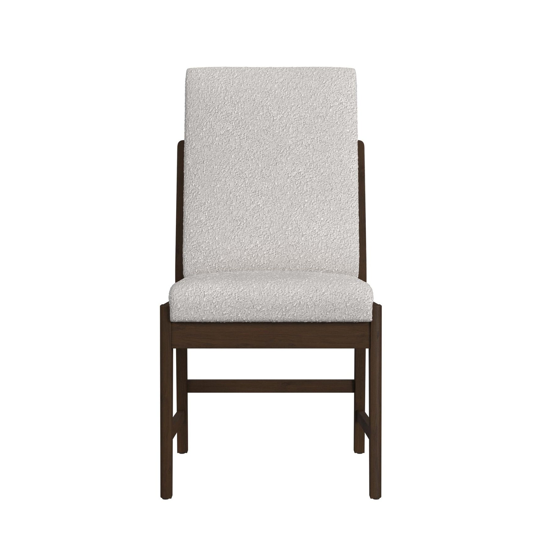Brisbane Dining Side Chair with Boucle Beige Fabric in Brown (2 Per Carton)