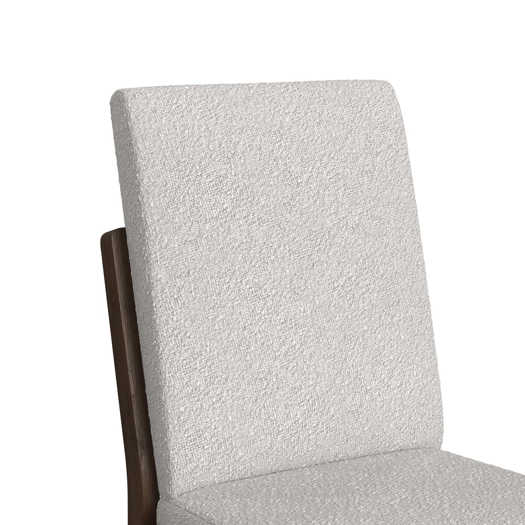 Brisbane Dining Side Chair with Boucle Beige Fabric in Brown (2 Per Carton) - Tampa Furniture Outlet