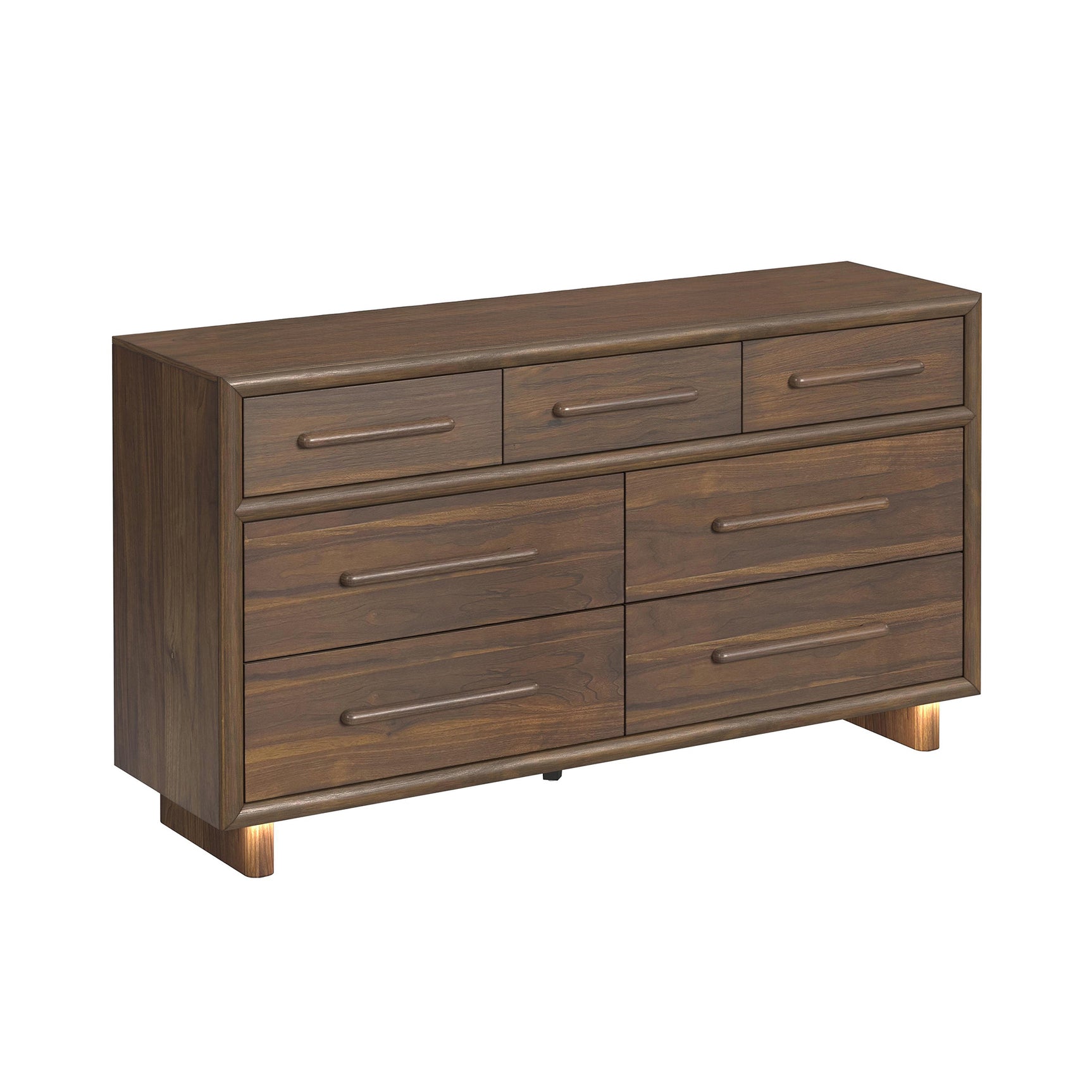Brisbane Dresser with LED in Brown - Tampa Furniture Outlet