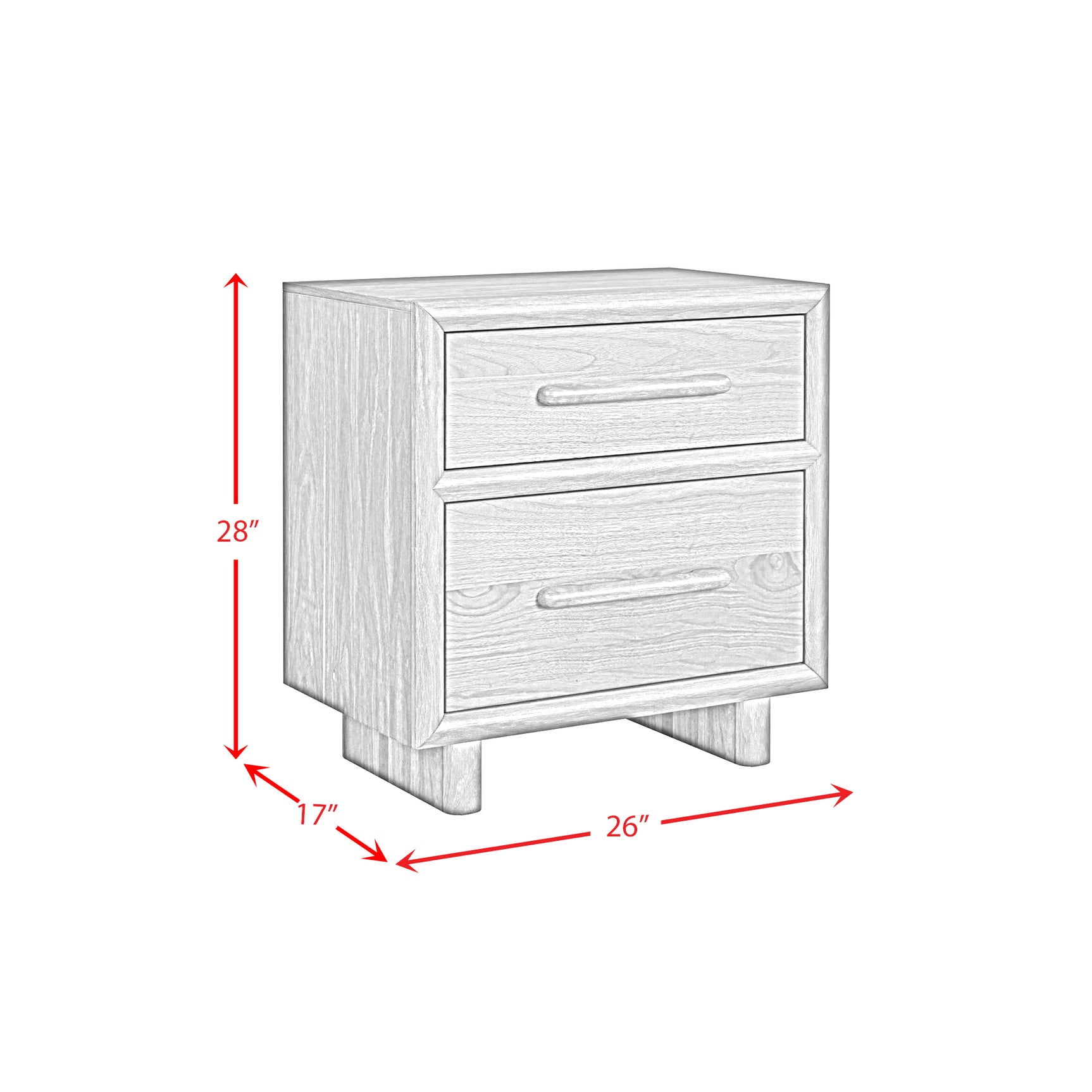 Brisbane Nightstand with USBC and LED in Brown